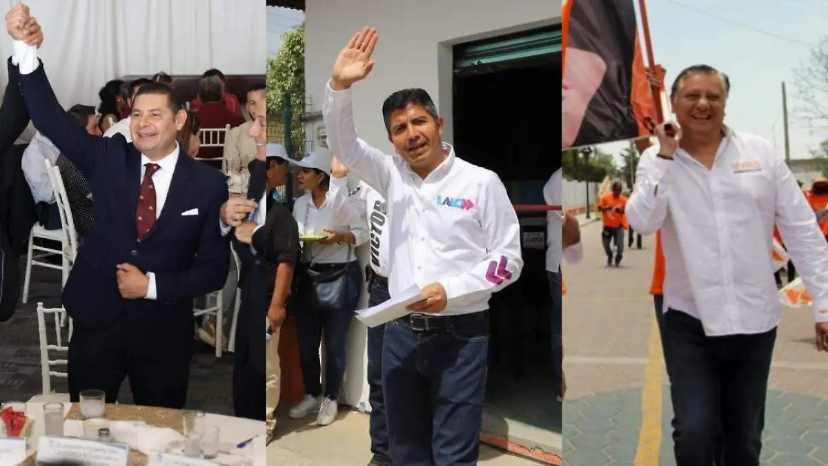 Alejandro Armenta, Eduardo Rivera y Fernando Moirales, candidatos a la gubernatura de Puebla